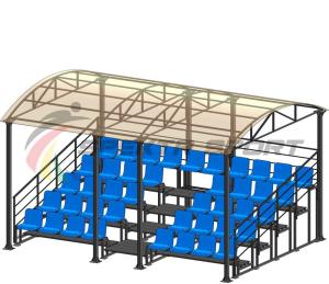 Купить Трибуна для зрителей 5 рядов на 42 места с навесом и перилами в Благодарном 