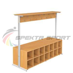 Купить Вешалка напольная двухсторонняя с тумбой для обуви на 28 мест в Благодарном 