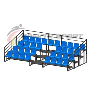 Купить Трибуна для зрителей 4 ряда на 34 места с перилами в Благодарном 