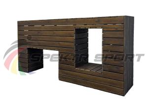 Купить Элемент полосы препятствий Стенка с двумя проломами (брус) в Благодарном 