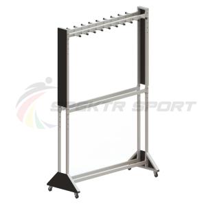 Купить Стеллаж для лыж мобильный + вешалка для палок на 20 пар Медиум-2М+ в Благодарном 