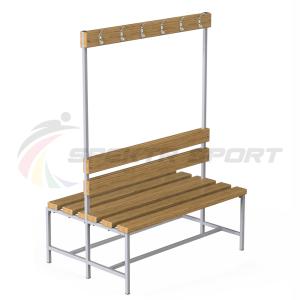 Купить Скамейка с вешалкой для раздевалок двухсторонняя (разборная) 1200 мм в Благодарном 