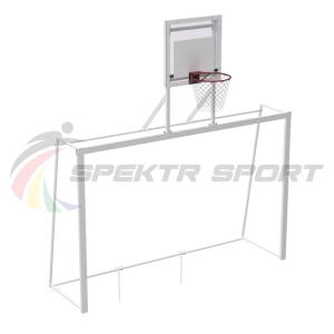 Купить Ворота мини-футбольные с баскетбольным щитом из оргстекла и кольцом в Благодарном 