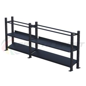 Купить Модульный стеллаж для гантелей, гирь и медболов 3180х430х1200 (2 секции) в Благодарном 