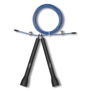 Купить Скакалка высокооборотная Кроссфит стальной шнур в оплетке 2.7 м сине-чёрная в Благодарном 