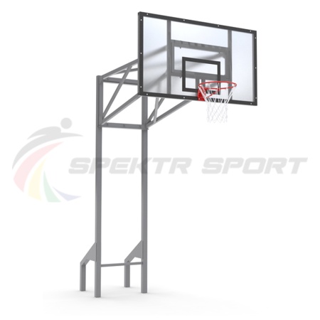 Купить Стойка баскетбольная уличная усиленная со щитом из оргстекла, кольцом и сеткой SP D 413 в Благодарном 
