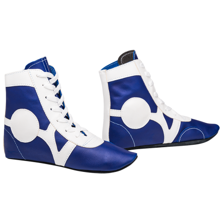 Купить Обувь для самбо SM-0102, кожа, синий Rusco в Благодарном 