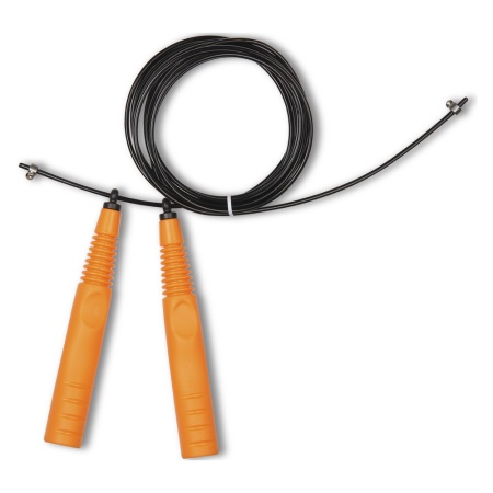 Купить Скакалка высокооборотная Кроссфит стальной шнур в оплетке 2.9 м чёрно-оранжевая в Благодарном 